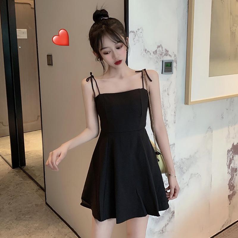 Buy Women Mini Dress Black Sling Summer 