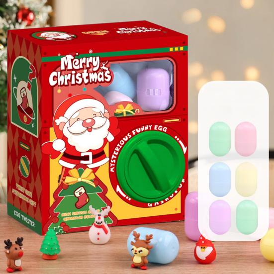 Halloween Mini Capsule Toy Machine 6/12/16 Random Surprise Eggs Cute Cartoon Gashapon Machine Mini Round Capsule Gift for Kindergarten Xmas Easter