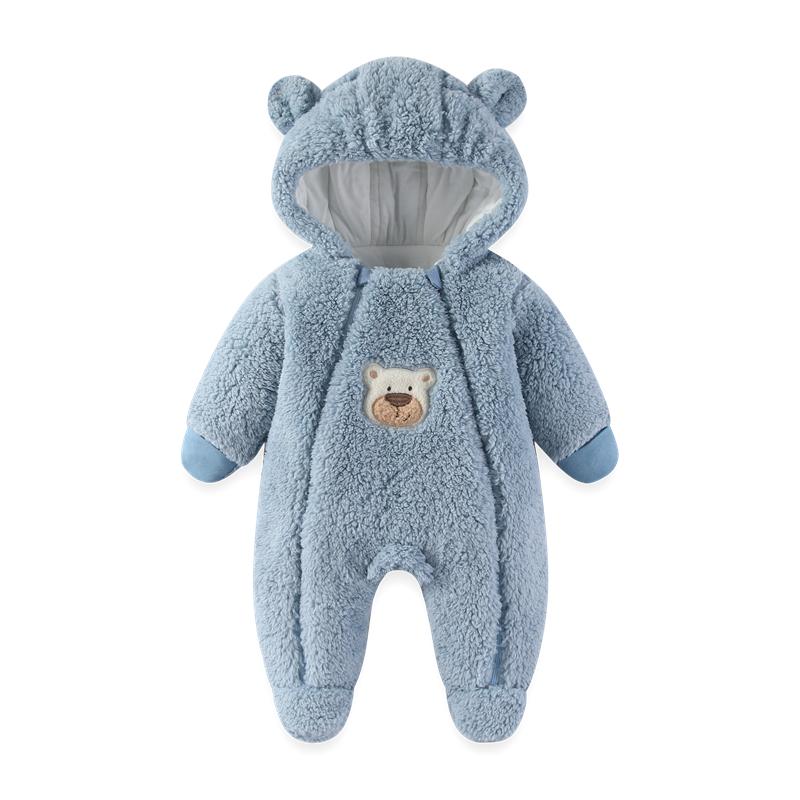 Winter Newborn Baby Jumpsuit Thicken Cute Baby Girls Romper Cotton Warm Infant Bodysuit Soft Baby Snow Wear Jacket 0-12 Months
