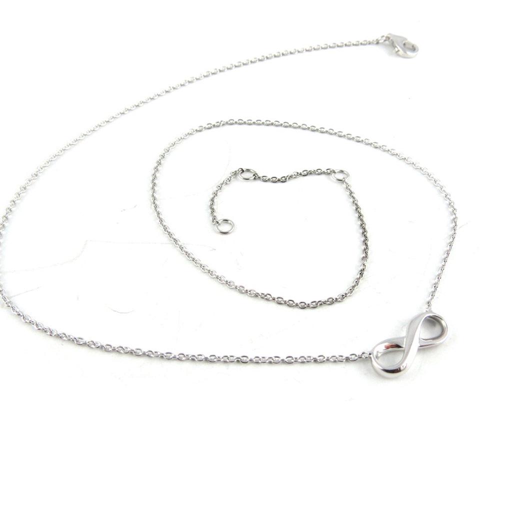 Les Trésors De Lily [L2034] - 'Infinity' Silver Necklace