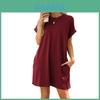 Urban Style Long Sleeve Dress With Pockets In Polyester For Casual Office Wear
