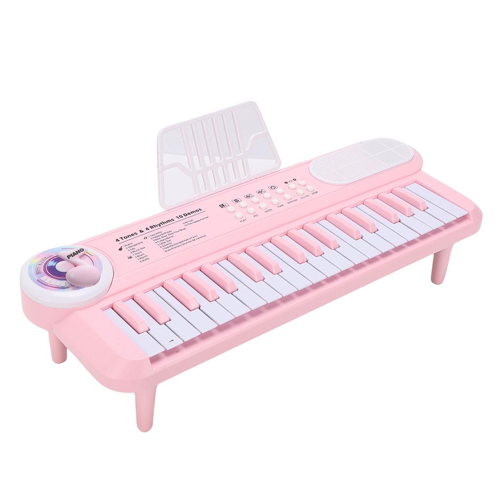 37 Keys Kids Key Piano Digital Electric Piano Keyboard with Microphone Multiple Sounds Rhythms for Beginners
