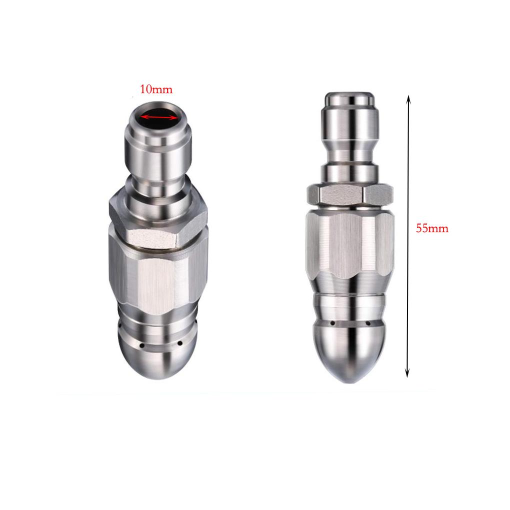 Drain Jetter Hose Pressure Washer Nozzle Sewer Jetter Nozzle 200g Weight