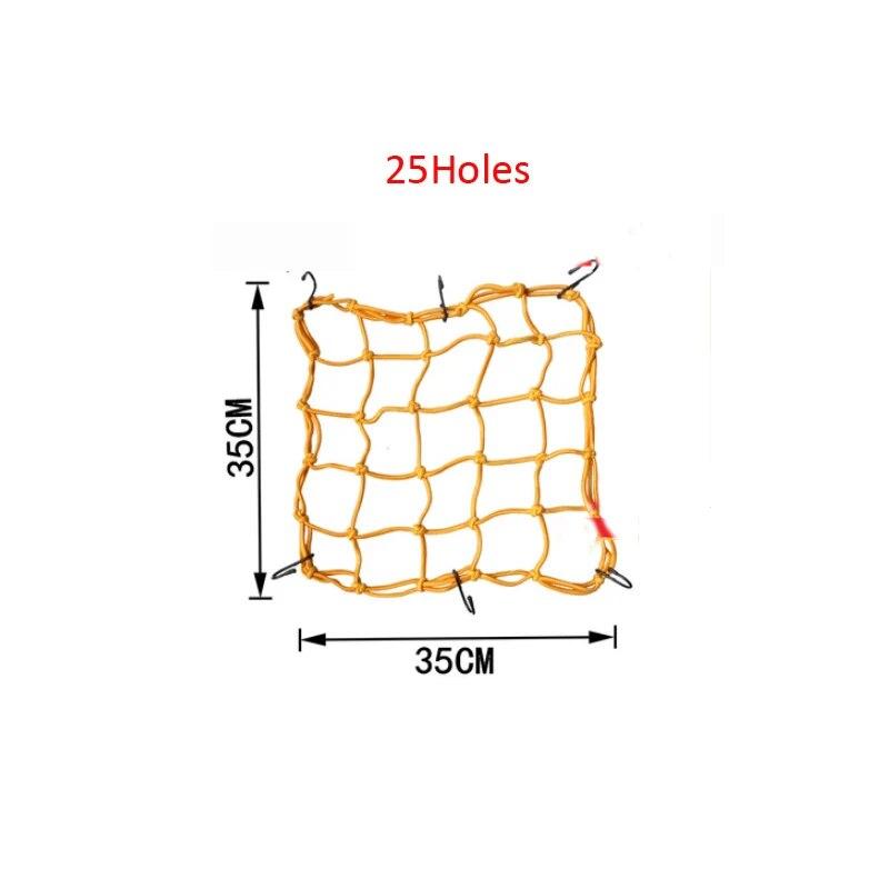

35*35 см 25 отверстий мотоциклетная грузовая сетка для велосипеда, веревка для шлема, сумка для хранения багажа, шпагат, мотоциклетная сетка, сумки, сетка