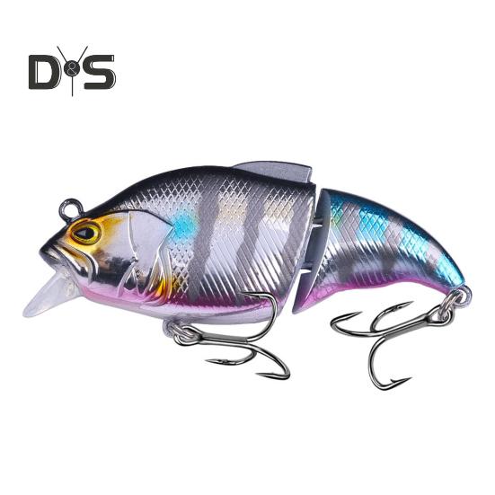 7,5 cm/12 g Leddelt VIB Fiskeagn med Kroker Realistisk 2-delt Svømmeagn Hardt Kunstig Agn Ferskvann Saltvann Fiskeutstyr