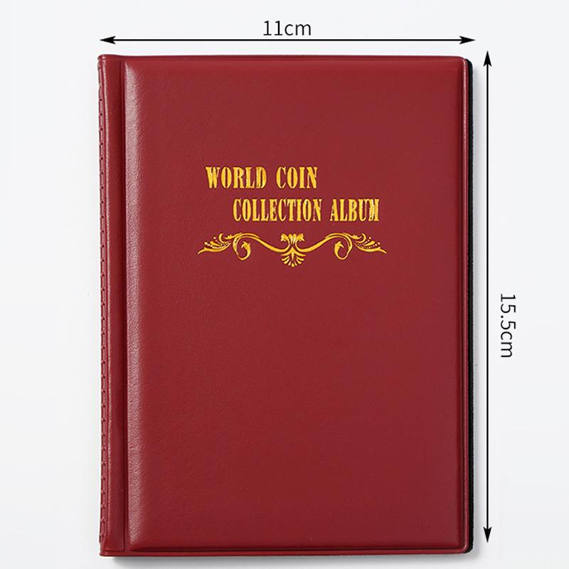 Kniha na sbírku mincí se 120 kapsami 10 stran Držák na sbírku mincí Album Organizér na pamětní mince Úložný prostor