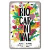 Vintage Brazil Travel Poster Country Flag Metal Tin Signs Retro Carnival Party Metal Plate For Club Home Bar Cafe ART Wall Decor