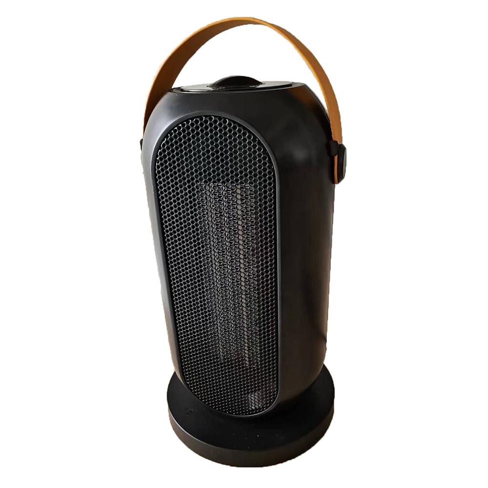 

PTC-1500Q1 1200W Household Vertical Electric Heater PTC Ceramic Heater Desktop 90-Degree Rotating Warmer with PU Handle for Home Office EU Plug
