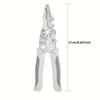 1pc Multi-Functional Wire Stripper Pliers, 9-in-1 Electrician Hand Tool, Metal Cutter, Crimping Tool, Non-Slip Grip