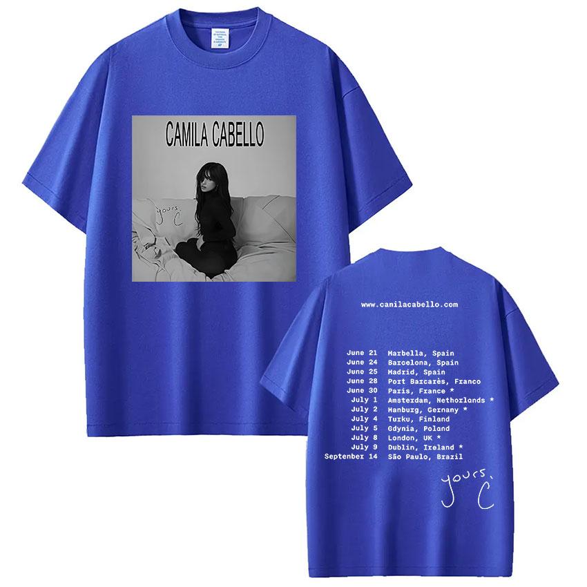 Camila Cabello Yours.C Tour 2025 T Shirt Unisex Women Summer Aesthetic Fashion T-shirt Tops 100% Cotton Oversized Tshirt Streetwear