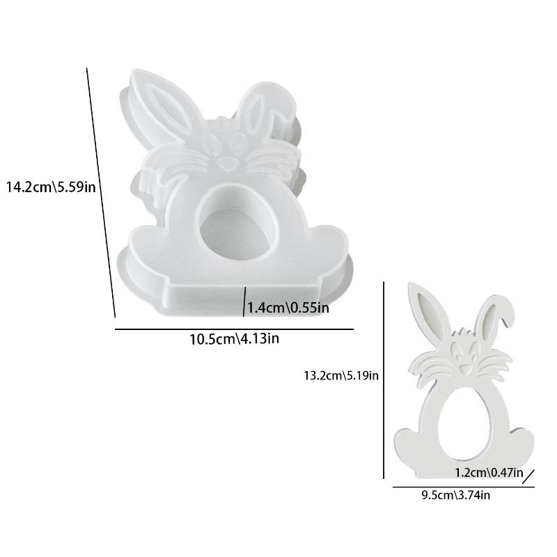 

Cute 3D Rabbit Silicone Mold Bunny Aromatherapy Cup Gypsum Candle Mold Easter DIY Craft Moulds Reusable Handmade Tool Home Decor A2