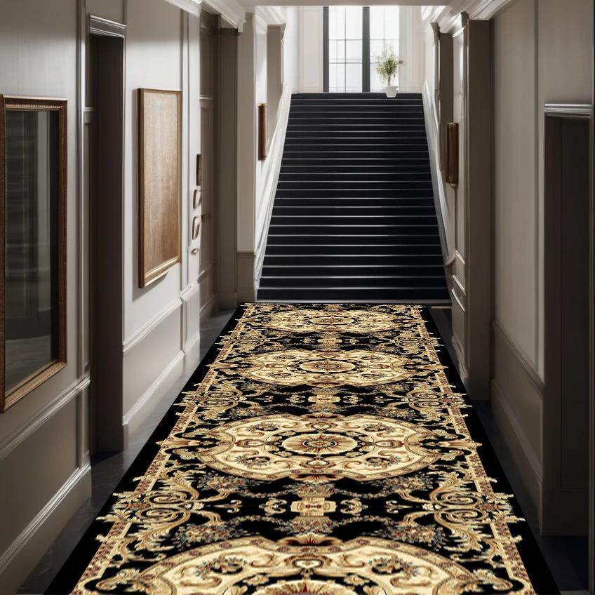 Classical Luxury Runner Carpet Hallway Decoration Home Carpets for Living Room Large  Passageway Floor Mats Long Corridor Rug