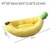 Dog Nesting Bed Puppy Cushion Banana Shape Cozy and Soft Removable Cover Machine Washable 47x28x13cm