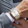 Chenxi Business Casual Square Quartz Men's Watches Stainless Steel Date Calendar Noctilucent Fashion Male Waterproof Watch Gifts