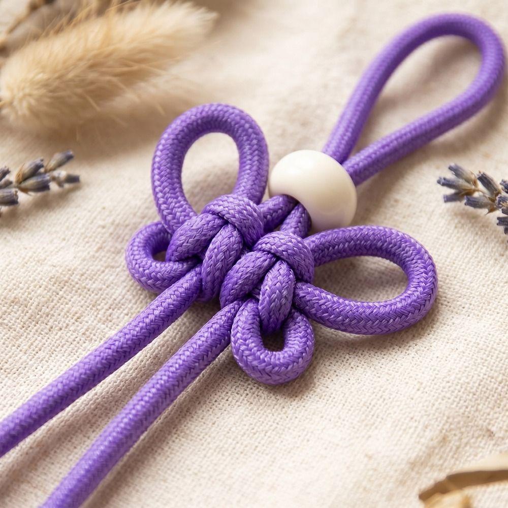 Handmade Chinese Knot Keychain Hand Woven DIY Bag Charm Braided Rope Keychain Handbag Decoration