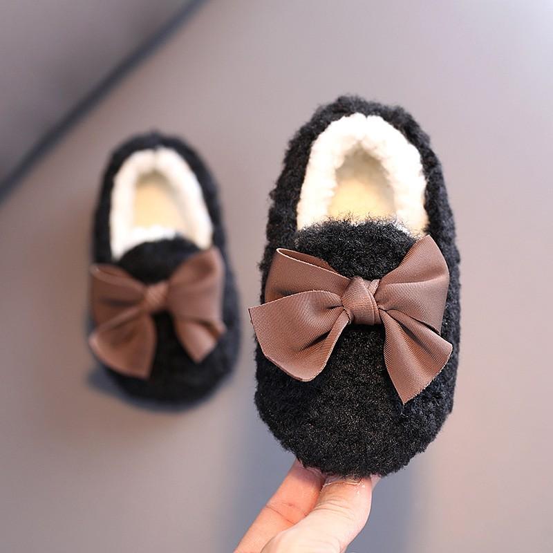 Toddler Girls Winter Fuzzy Slip-On Boots Soft Sole Princess Shoes 1-6 Years Cotton-Lined Warm Indoor Outdoor Footwear