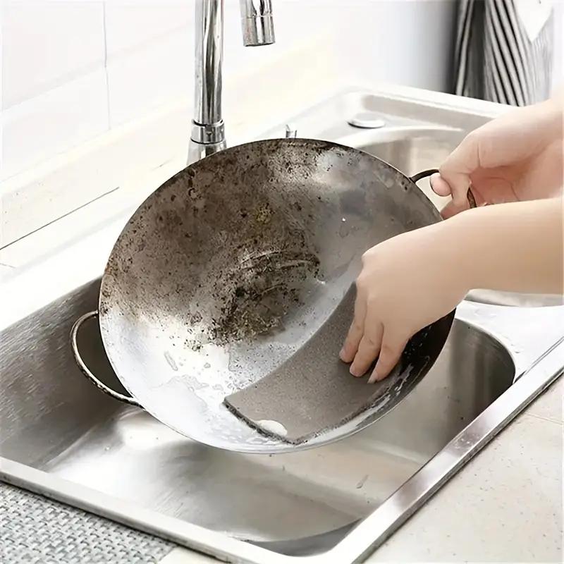 1/5/10PCS Sponge Removing Rust Cleaning Sponge Brush Kitchen Pot Dish Rust Removal Emery Clean Rub