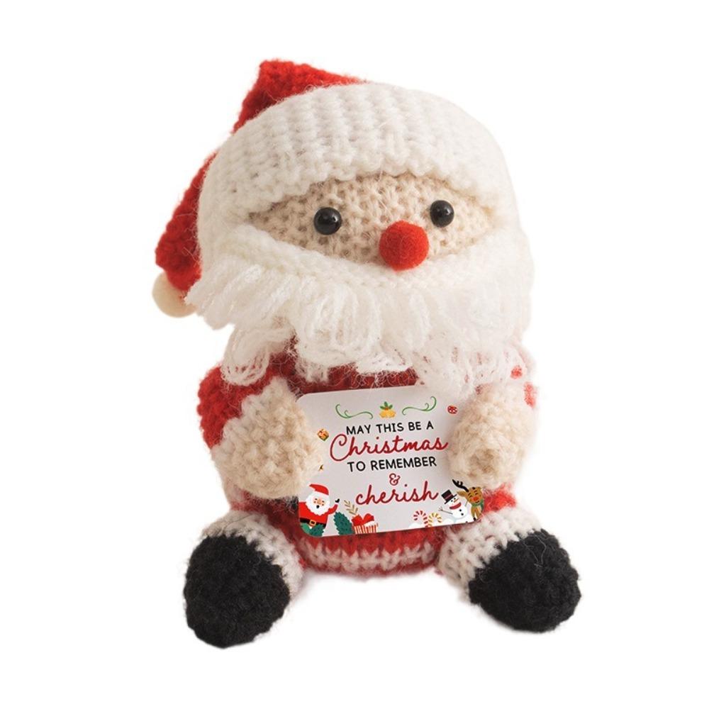 

Handmade Home Decor Mini Room Ornament Cute Crochet Christmas Dolls Christmas Party Santa Claus