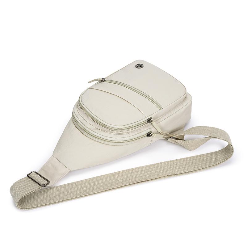 Crossbody Bag Women's Chest Bag Lightweight Water-Repellent Nylon Bag Outdoor Shoulder Bag