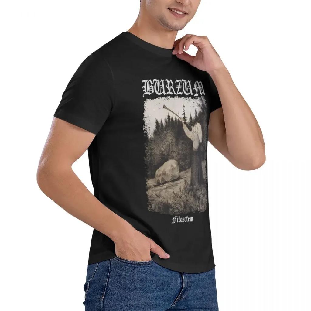 Burzum Unisex T Shirt Funny Tee Shirt Short Sleeve Round Collar T-Shirts 100% Cotton 4XL 5XL Clothing