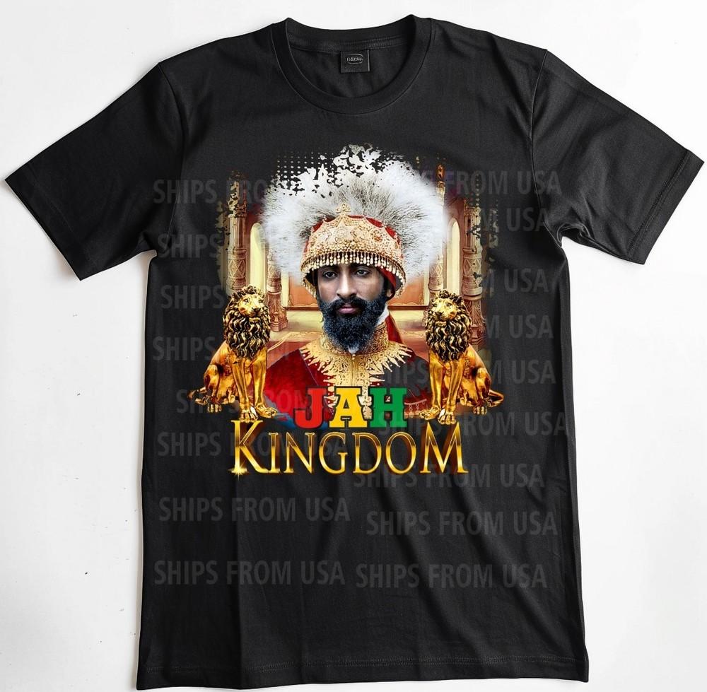 HAILE SELASSIE  T SHIRT, MARLEY, JAH KINGDOM, GARVEY, LION, RASTAFARI, RASTA JAH Unisex T-Shirt XL