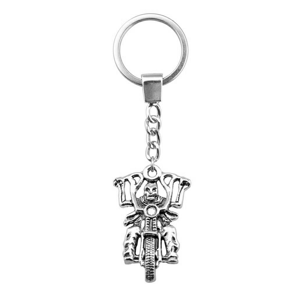 Ornate Gear Keychain Antique Style Punk Pendant Key Holder 30mm Ring