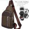 Neutral Style Functial Chest Bag for Women and Men with Patchwork Dot Design, Suitable for Business Single-Shoulder Bags