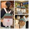 Cartoon Capybara School Bag Kawaii Shoulder Bag Lovely Capybara Nylon Backpack  Girls