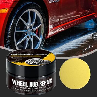 Car Wheel Rim Scratch Refurbishment Paste, Tire Rim Scratch Paint Repair Paste Car Wheel Scratch Repair Polish