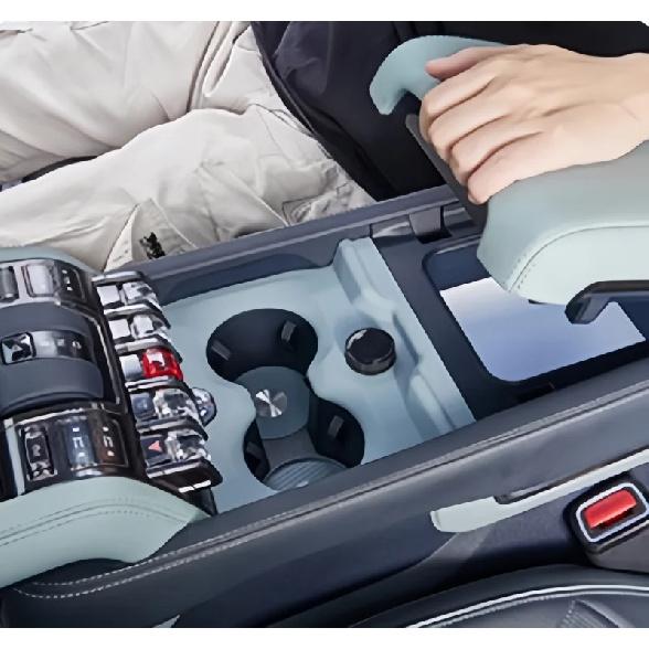 Car Center Control Panel Silicone Pad Fit for BYD Leopard 5 -2025 Modified Auto Center Control Water Cup Protection Pad