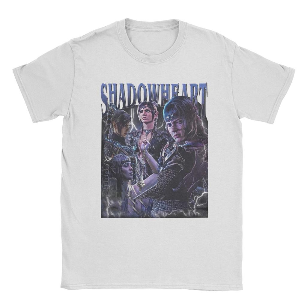 Novelty Shadowheart BG3 T-Shirts for Men Crewneck Cotton T Shirt Short Sleeve Tee Shirt 4XL 5XL 6XL Tops