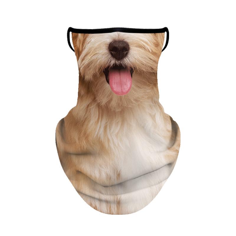 

Маска для лица животное TikTok: Уличный солнцезащитный бафф на шею с креплением за уши для велоспорта, ледяной шелк, дышащий, готов к лету One Size