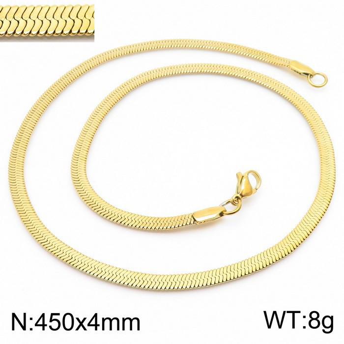 Trendy Minimalist Stainless Steel Snake Chain Necklace & Bracelet Set
