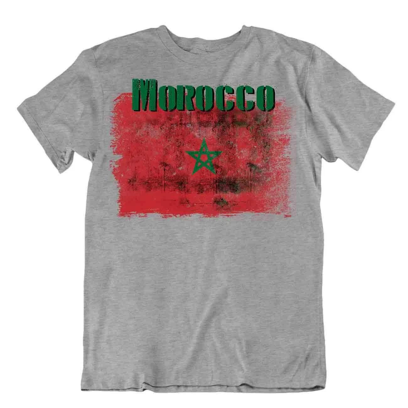 Morocco flag Tshirt T-shirt Tee top city map hardiness bravery strength valour 4XL
