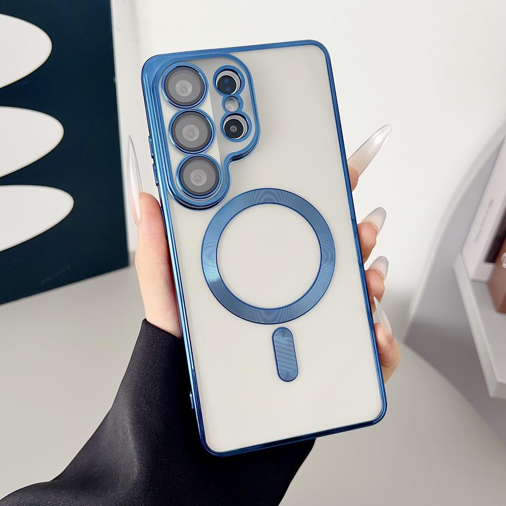 Luxus Klarbeschichtung Für Magsafe Kabelloses Ladecase Für Samsung S26 S25 S24 S23 S22 S21 S20 FE Ultra Plus Note20 10 Weiche Hülle