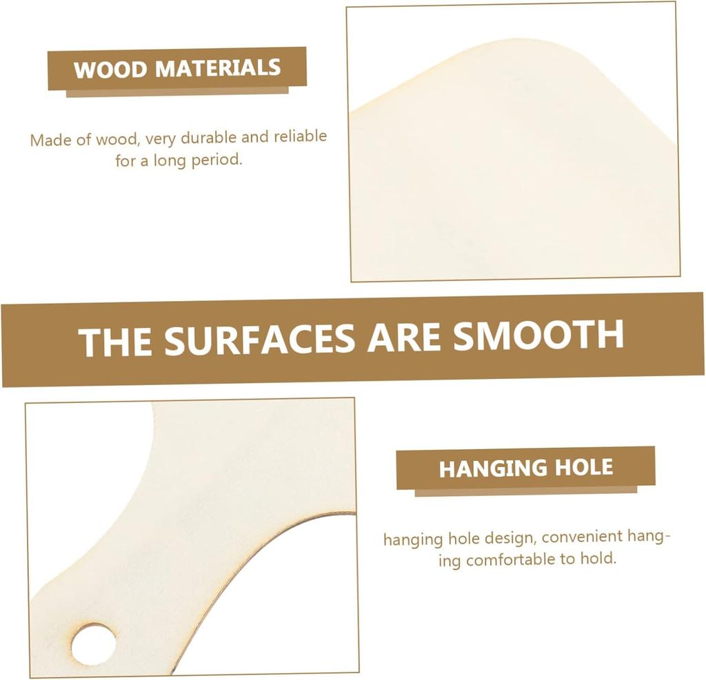 1pc Mini Wooden Cutting Board with Handle DIY Crafting Tray for Home Decoration Smooth Surface BreadBoard for Placemats Cup Mats