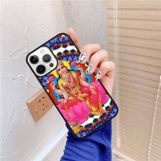 Housse de téléphone Goddess Hindoue Lakshmi Pour iPhone 17 Air 15 16 14 13 12 Pro Max 11 Pro Max Plus Coque Shell