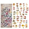 60-Piece Vintage Botanical Sticker Pack, Retro Plant Designs for Handmade Decoration & Journaling