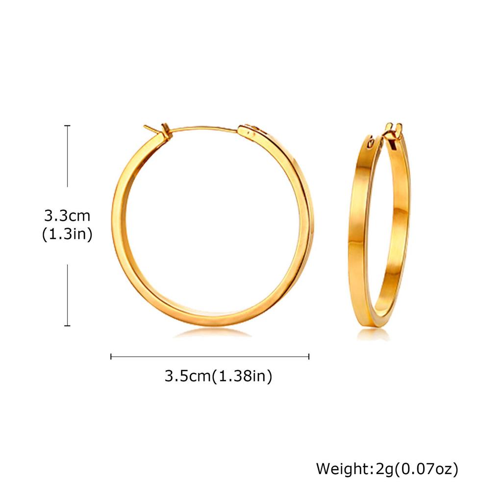 Dainty Twisted Hoop Earrings for Women Stianless Steel Circle Round Ear Clip Accessory Wedding Statement Jewelry