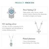 BAMOER 925 Sterling Silber Exquisite Fatimas Hand Halskette Beschützende Hand Halskette Pave Fassung CZ für Frauen Geburtstagsgeschenk