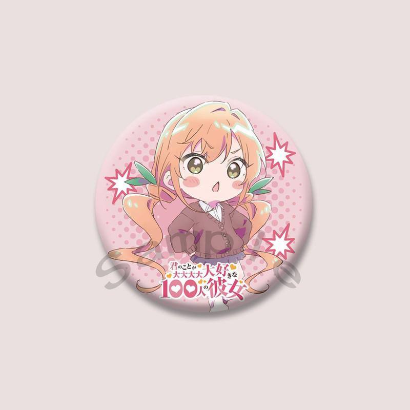 The 100 Girlfriends Who Really Love You Anime Brooches Cartoon Figure Nano Eiai Karane Inda Badges Bag Hat Clothes Button Pins