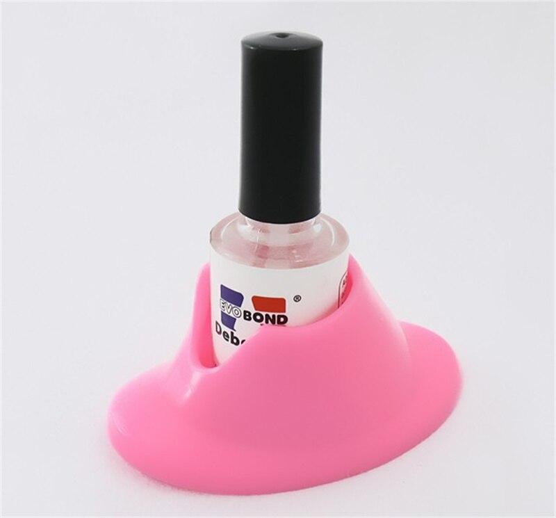 Silikonowy uchwyt na lakier do paznokci stojak na butelkę z lakierem do paznokci DIY Salon lakier do paznokci stojak na butelkę narzędzia do paznokci akcesoria