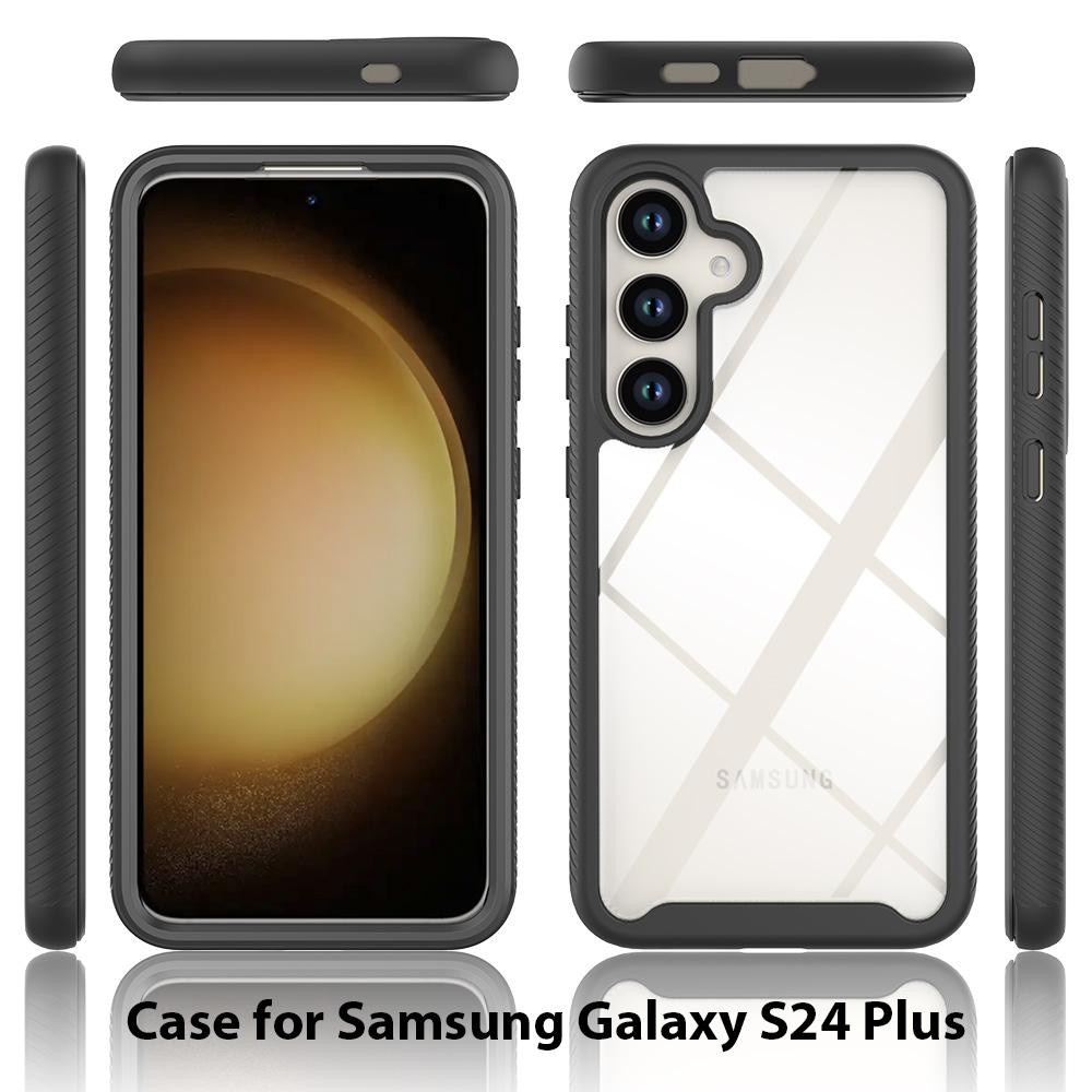 Coque de Téléphone Couverture Complète pour Samsung Galaxy S25 Plus S24 Ultra S23 FE A56 5G Funda Capa Robuste TPU/PC Housse Antichoc Film d'Écran Intégré