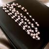 Double-layer Long Pearl Necklace Fashion Collarbone Chain Elegant Sweater Chain  Dress