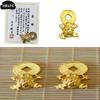 Sapo da Sorte Fengshui Sapo da Sorte Pingente de Carteira Sapo Dourado Mordendo Dinheiro Liga de Zinco Amuleto Enfeites Para Boa Sorte Estabilidade Financeira