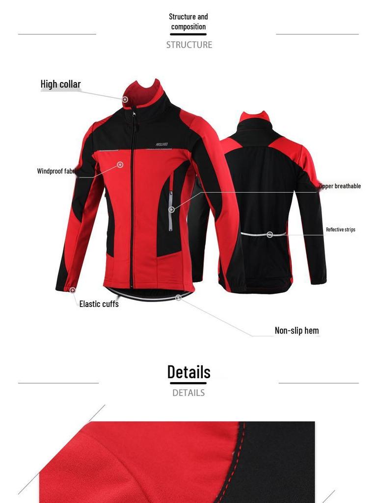Camouflage Windproof & Rainproof Fleece Cycling Suit for Autumn/Winter