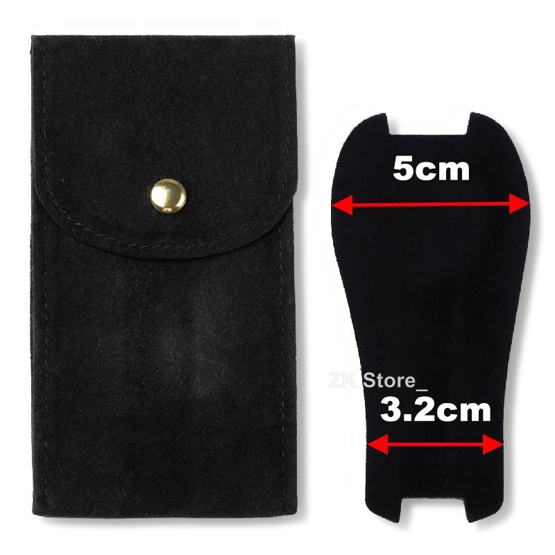 Embers Watch Bag Gray and Black Flannelette Gift Bag Travel Storage Case Durable Portable Watch Dust Protection Case