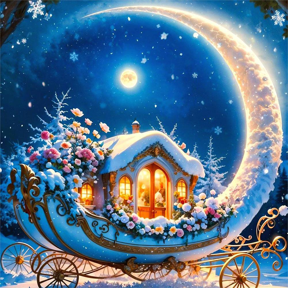

5D DIY Full Round Drill Diamond Painting Tranquil Landscape Kit Home Decoration