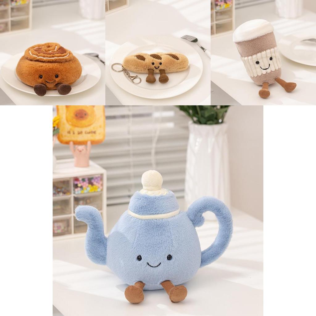 Plush Teapot And Cup Set With Pp Cotton Filling For Tea Party Decor