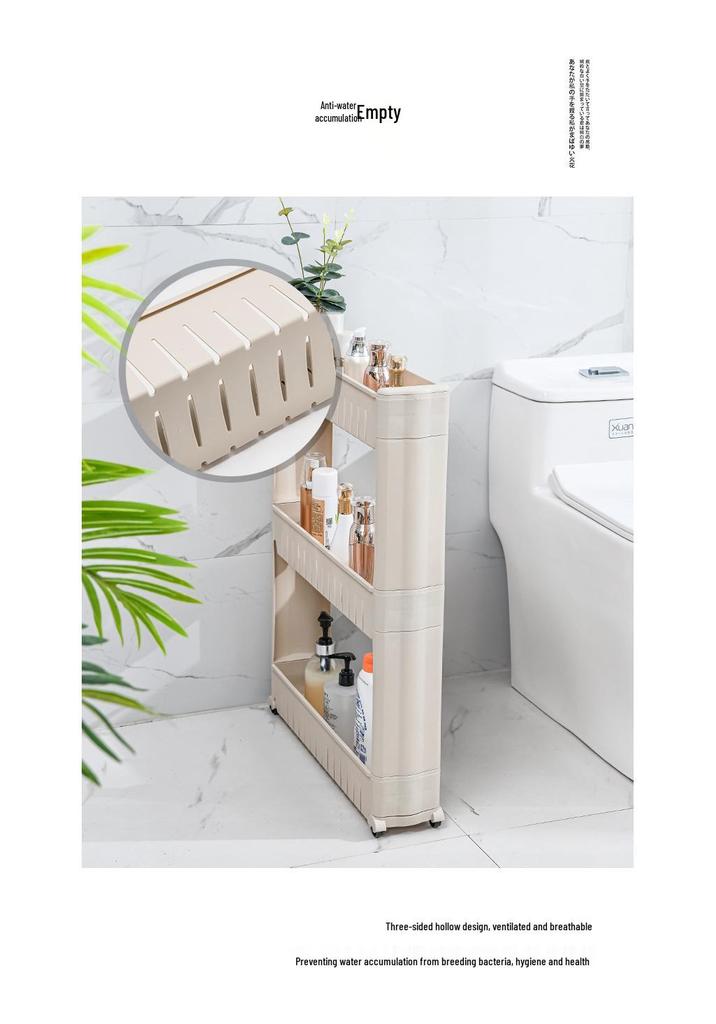 Compact Multi-Layer Mobile Storage Rack: Door Crevice, Dorm, Bedside, Bathroom